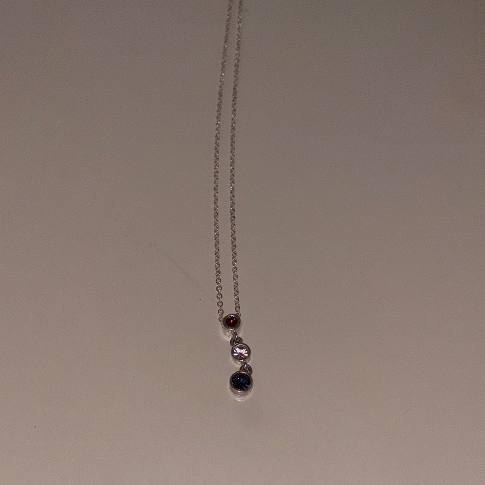 Tommy Hilfiger glass stone pendant on chain
